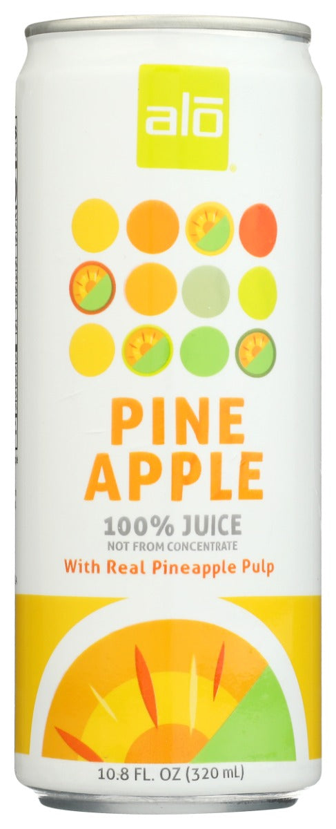 ALO: Pineapple Juice with Real Pineapple Pulp, 10.8 fo