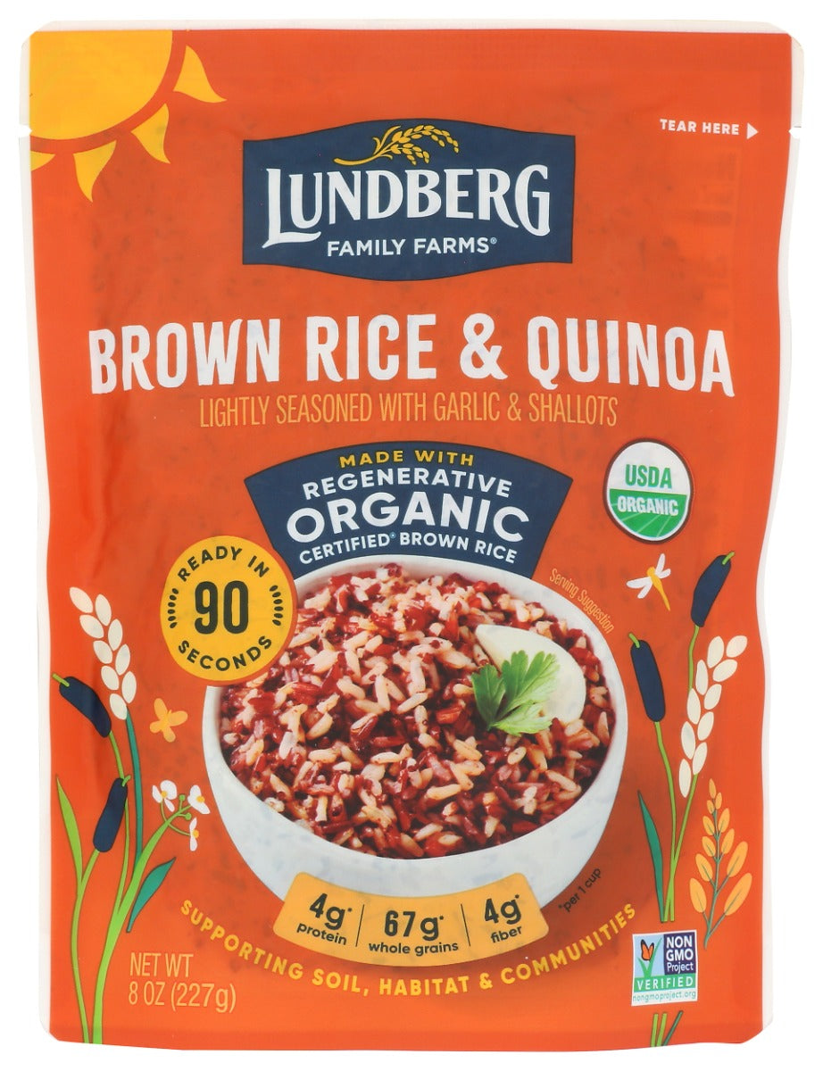LUNDBERG: Organic 90 Second Brown Rice and Quinoa, 8 oz