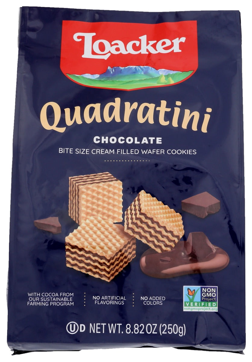 LOACKER: Quadratini Chocolate Wafer, 8.82 oz