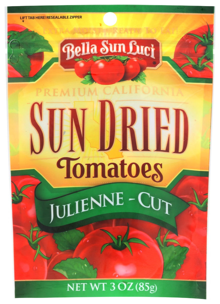 BELLA SUN LUCI: Sun Dried Tomatoes Julienne Cut Resealable Pouch, 3 oz