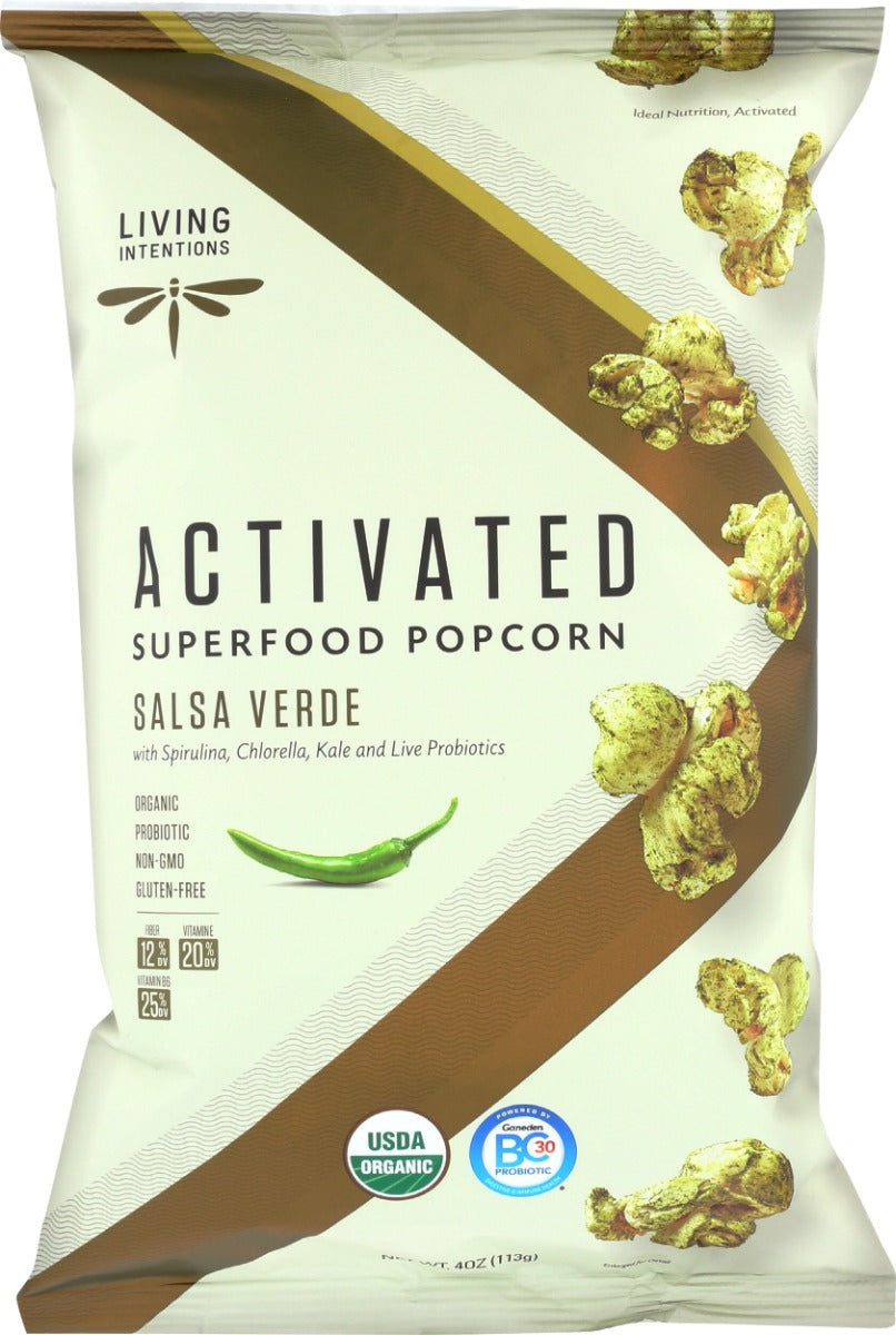 LIVING INTENTIONS: Superfood Popcorn Salsa Verde, 4 oz