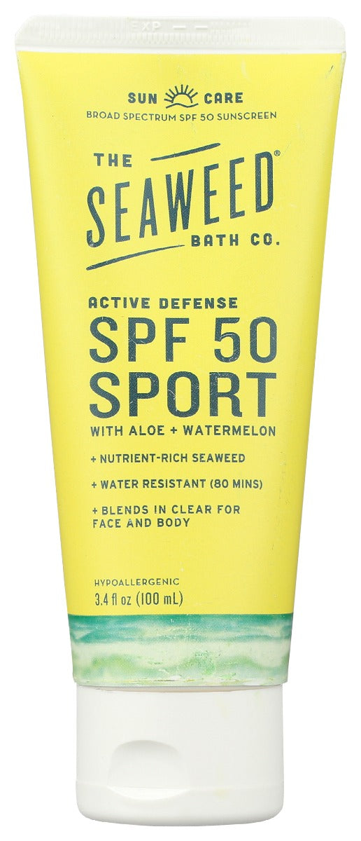 SEAWEED BATH COMPANY: Active Defense Spf 50 Sport Lotion, 3.4 oz