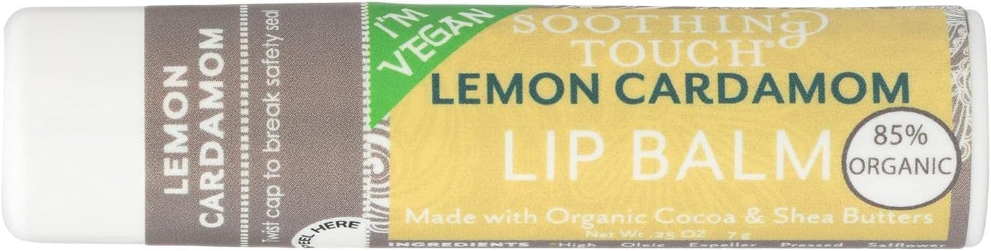 SOOTHING TOUCH: Lemon Cardamom Lip Balm, 0.25 oz