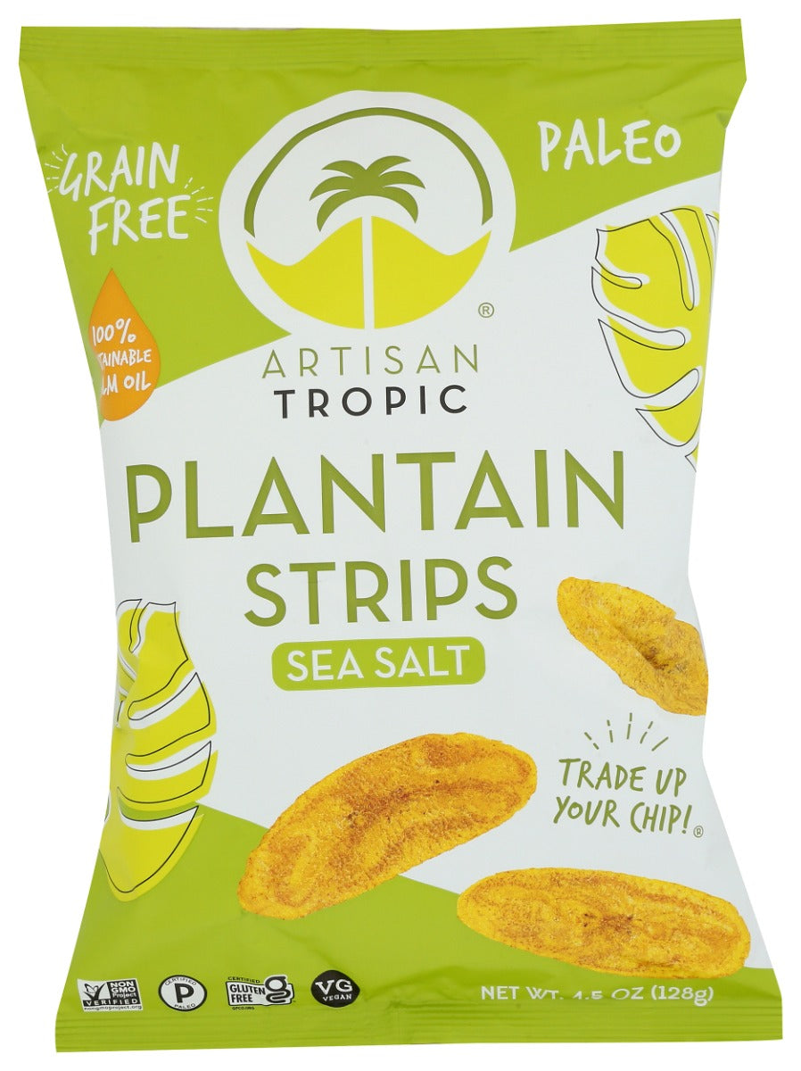 ARTISAN TROPIC: Plantain Strips Sea Salt, 4.5 oz