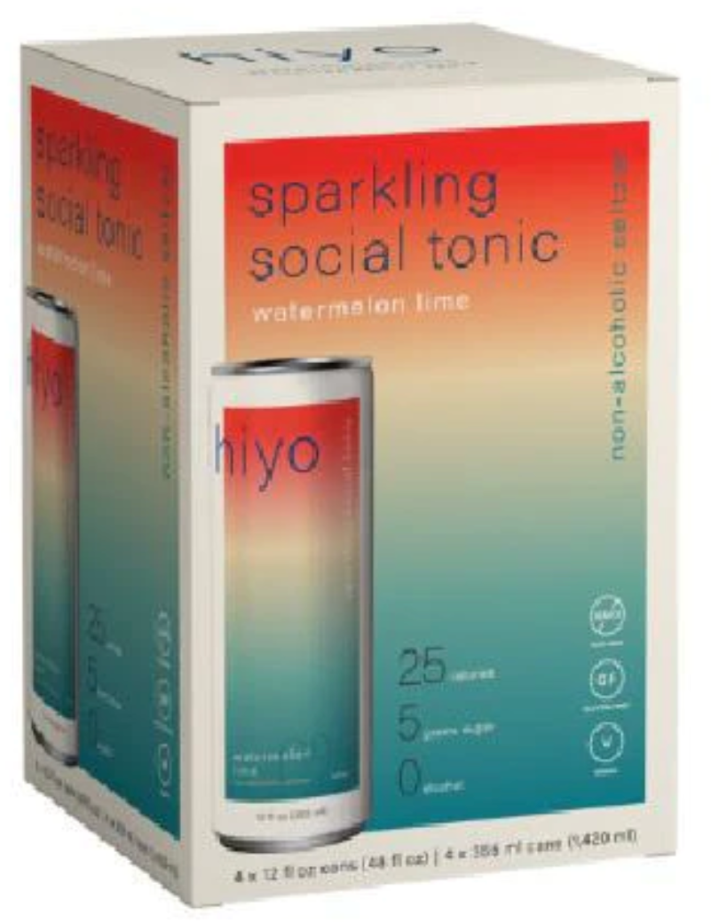 HIYO: Seltzer Watermelon Lime 4Pk, 48 FO