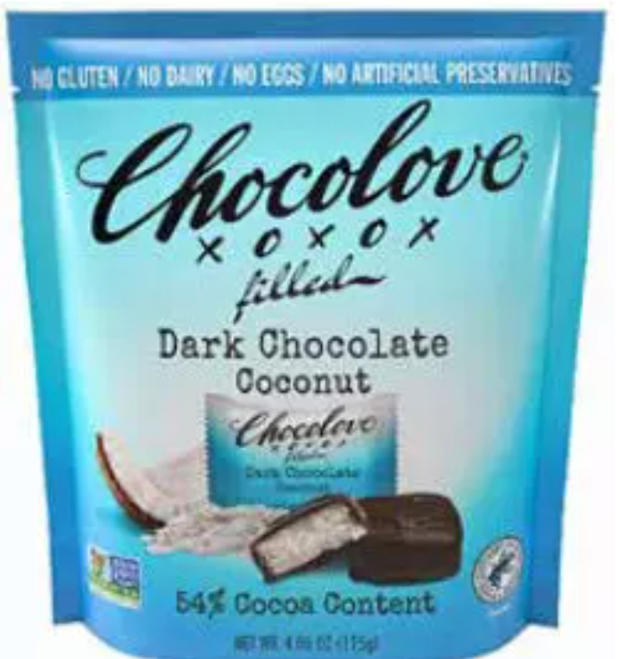 CHOCOLOVE: Coconut Bites Pouch, 3.5 oz
