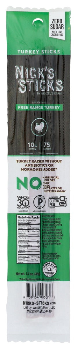 NICKS STICKS: Turkey Snack Sticks, 1.7 oz