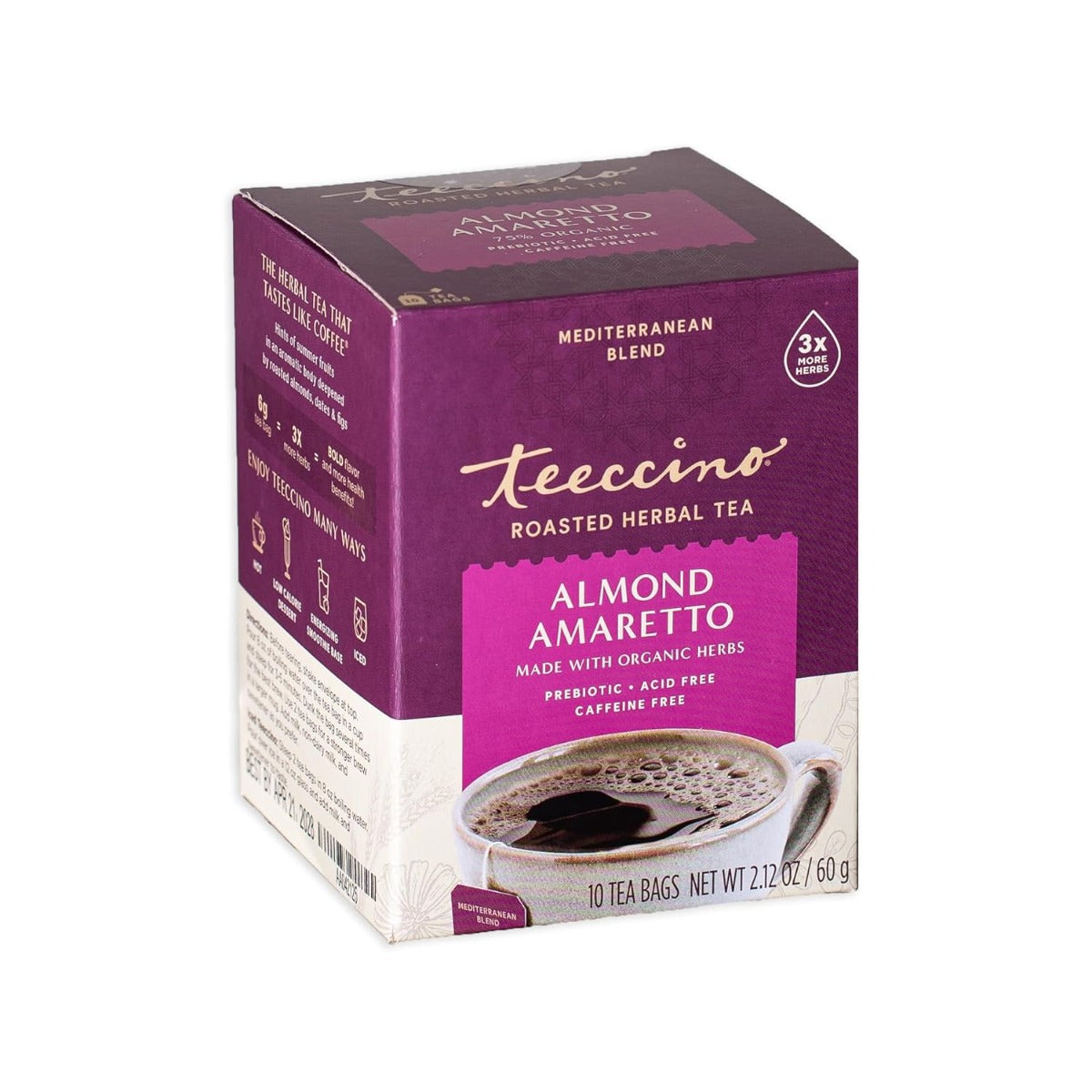 TEECCINO: Almond Amaretto Roasted Herbal Tea, 10 bg