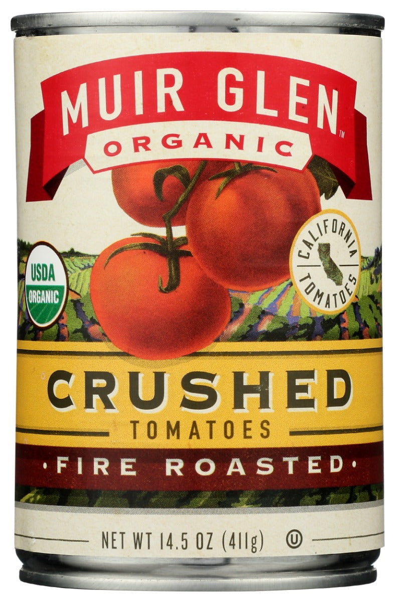 MUIR GLEN: Fire Roasted Crushed Tomatoes, 14.5 oz