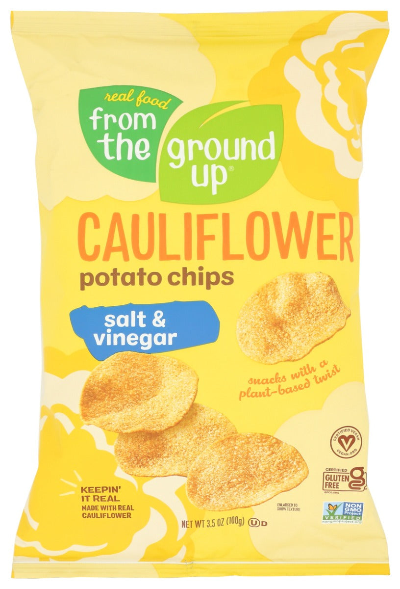 FROM THE GROUND UP: Salt and Vinegar Cauliflower Potato Chips, 3.5 oz