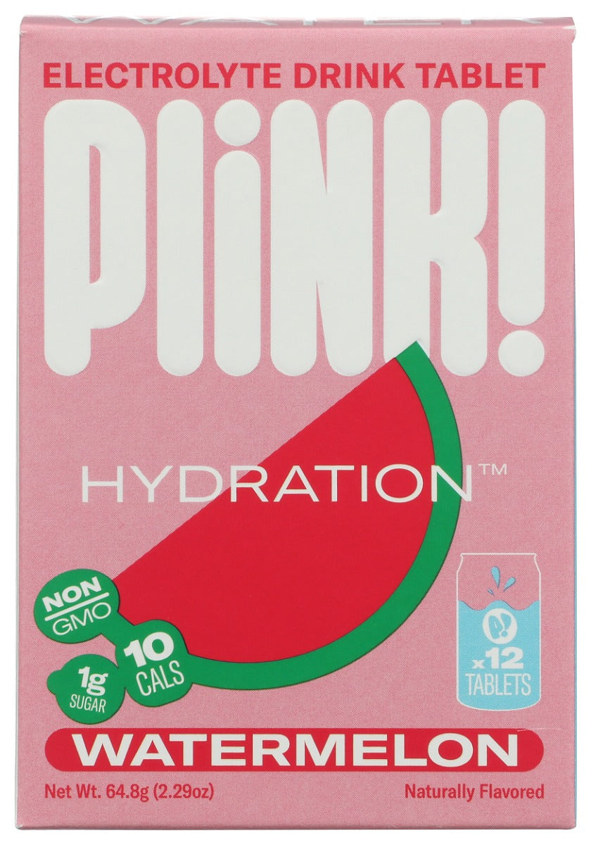 PLINK: Watermelon Electrolyte Drink Tablet Hydration 12Pkt, 1 bx