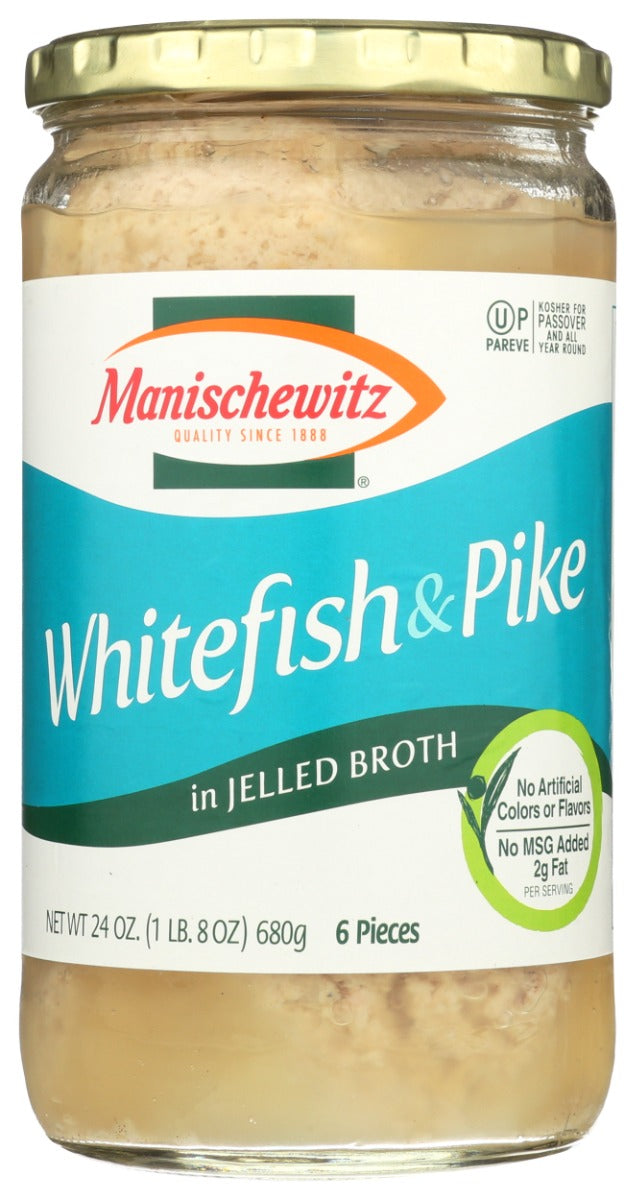 MANISCHEWITZ: White and Pike In Jelled Broth, 24 oz