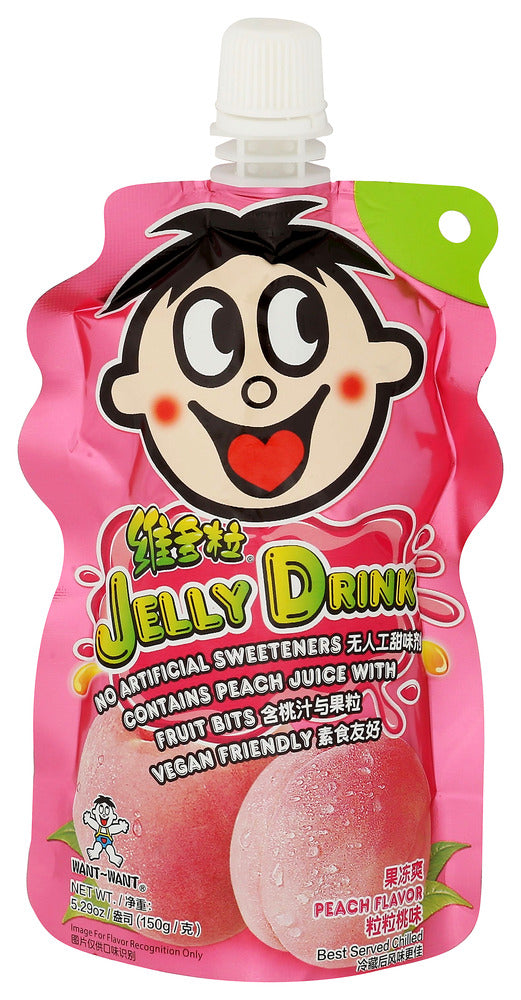 WANT WANT: Peach Jelly Drink, 5.29 fo