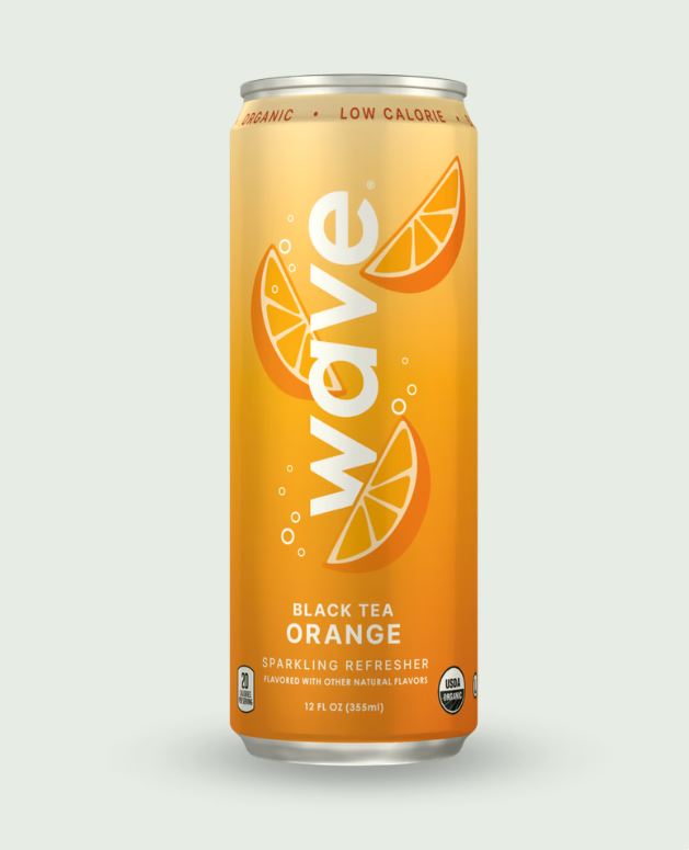 WAVE: Black Tea Orange Sparkling Water, 12 fo