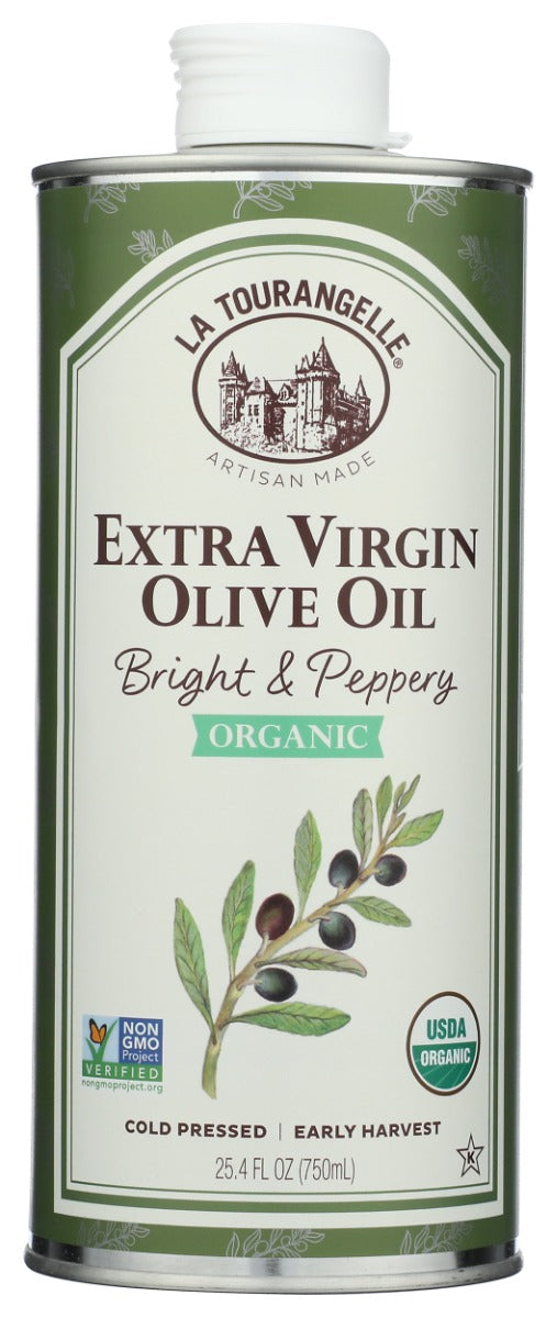 LA TOURANGELLE: Organic Bright and Peppery Extra Virgin Olive Oil, 750 ml