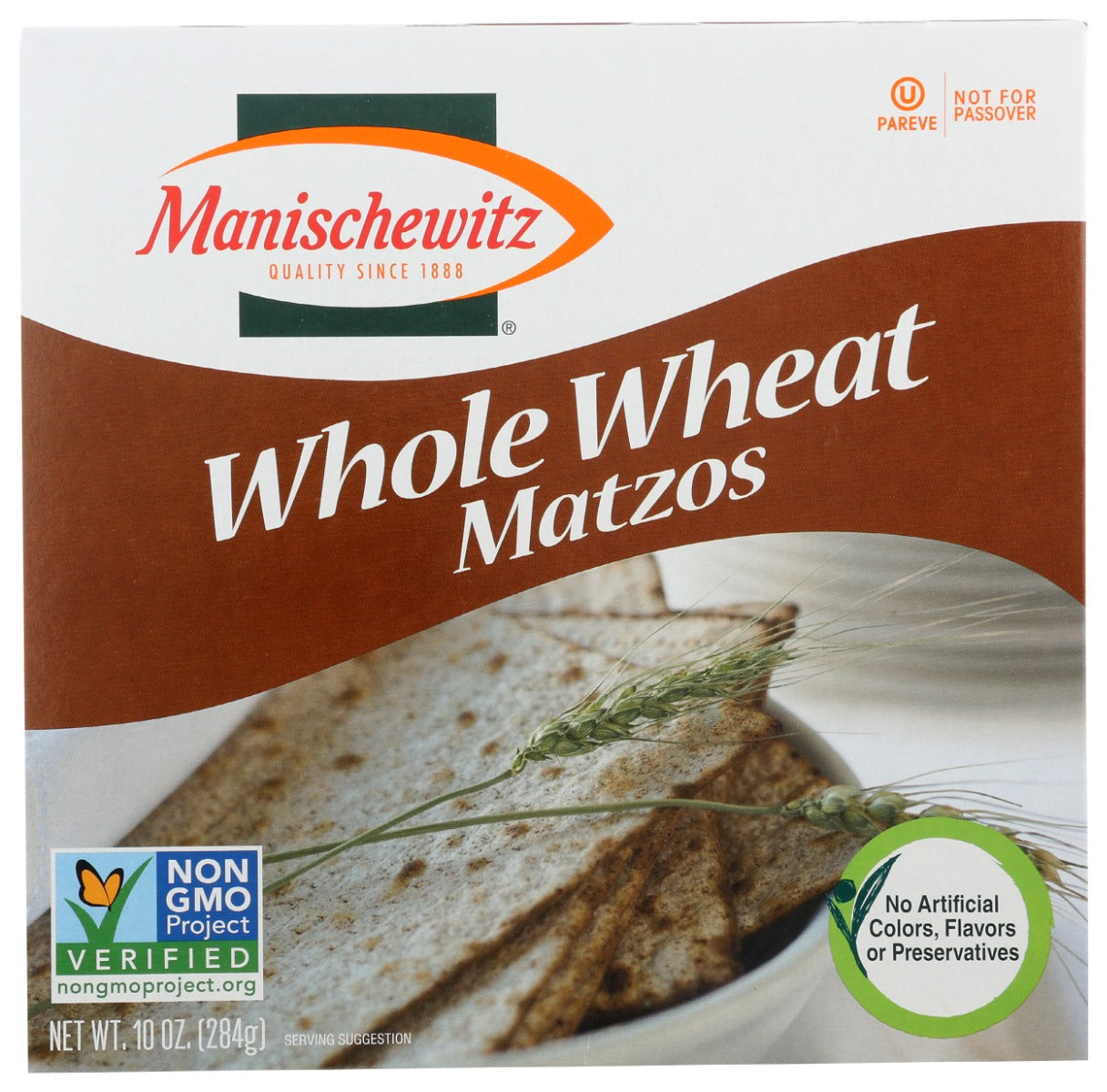 MANISCHEWITZ: Whole Wheat Matzo, 10 oz