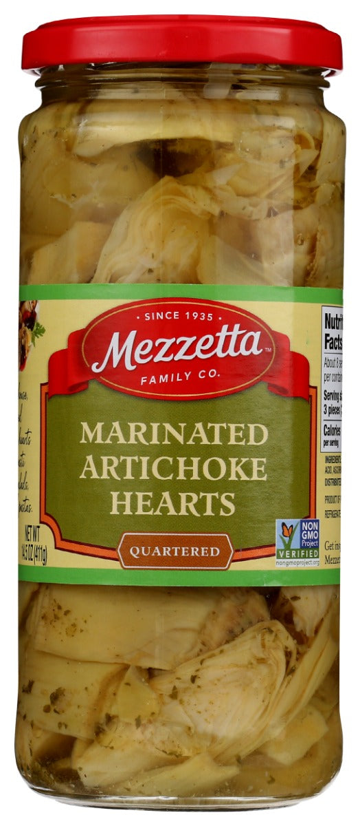 MEZZETTA: Marinated Artichoke Hearts Quartered, 14.5 oz