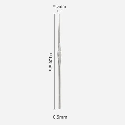 Metal Crochet Hooks Set for Lace Weaving (Size 0.5-1.9mm)