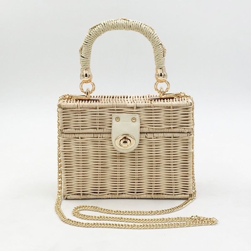 Handcrafted Straw Crossbody Bag for Women