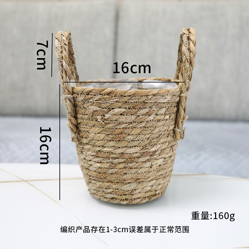 Creative Woven Rattan Flower Basket for Home Decor
