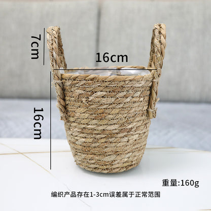 Creative Woven Rattan Flower Basket for Home Decor