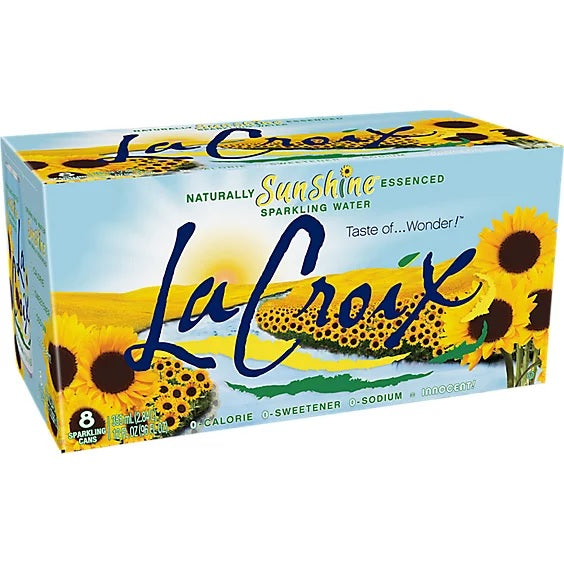 LA CROIX: Sunshine Sparkling Water 8Pk, 96 fo