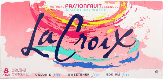 LA CROIX: Passion Fruit Sparkling Water 8 Pack, 96 oz