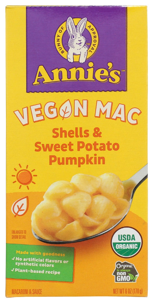 ANNIES HOMEGROWN: Organic Vegan Shells & Creamy Sauce, 6 oz