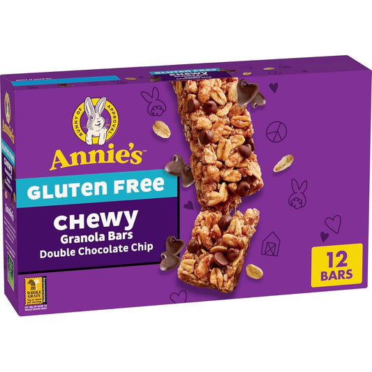 ANNIE'S HOMEGROWN: Gluten Free Double Chocolate Chip Chewy Granola Bars, 11.76 oz