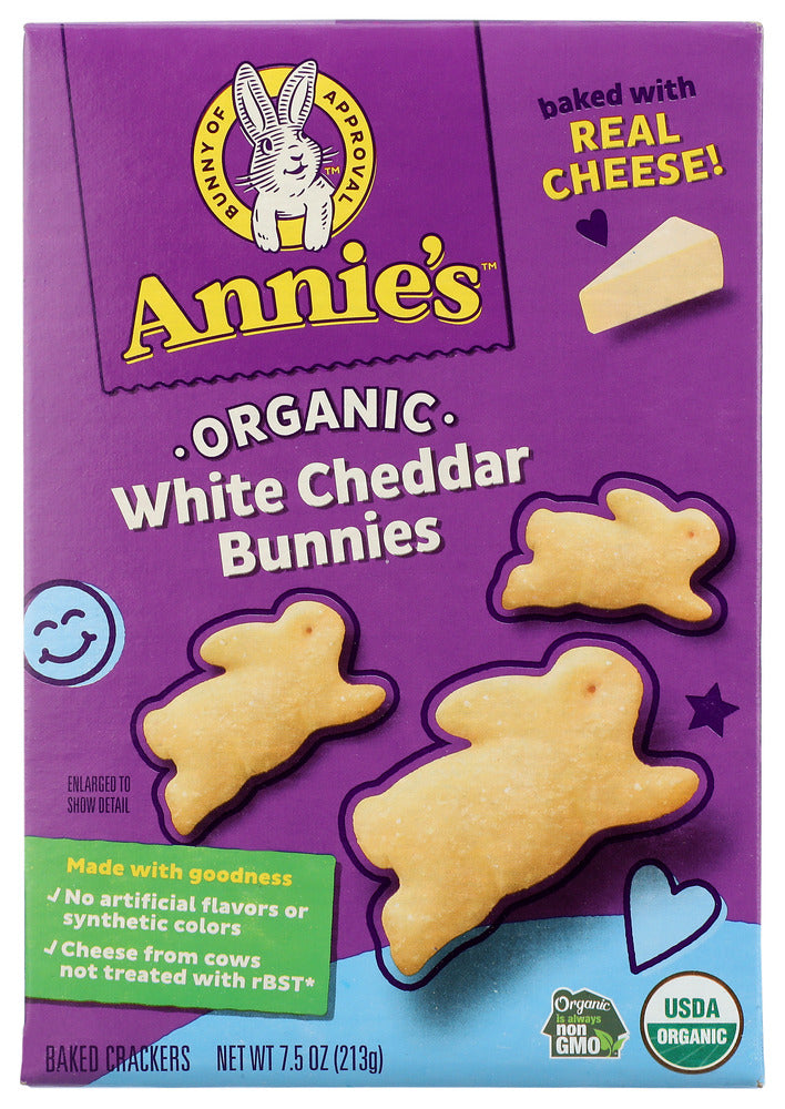 ANNIE'S HOMEGROWN: Organic White Cheddar Bunnies, 7.5 oz
