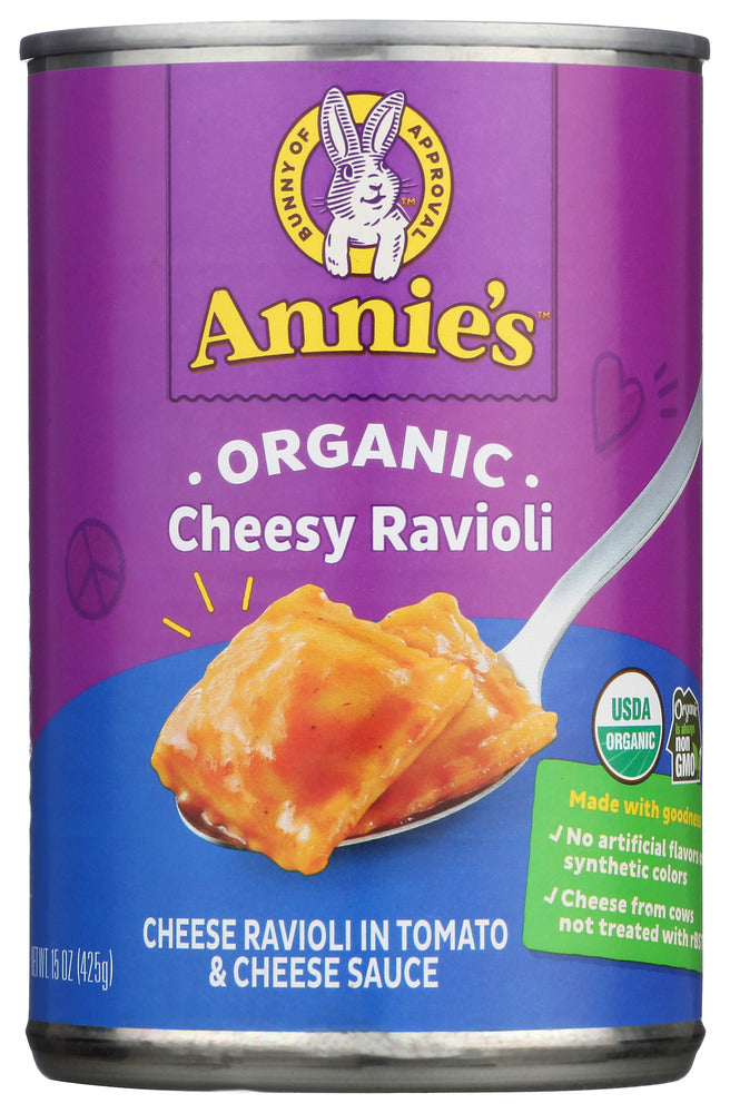 ANNIE'S HOMEGROWN: Organic Cheesy Ravioli, 15 Oz