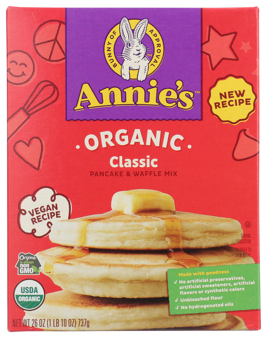 ANNIES HOMEGROWN: Mix Pancake Waffle Org, 26 oz