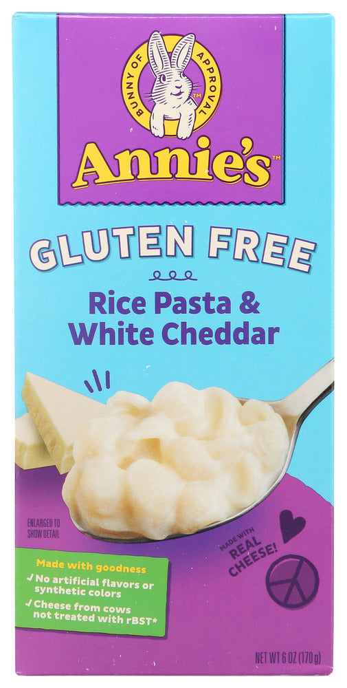ANNIE'S HOMEGROWN: Rice Shells & Creamy White Cheddar Macaroni and Cheese Gluten Free, 6 Oz
