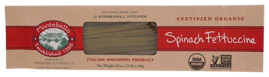 MONTEBELLO: Pasta Fettuccine Spinach, 12 OZ