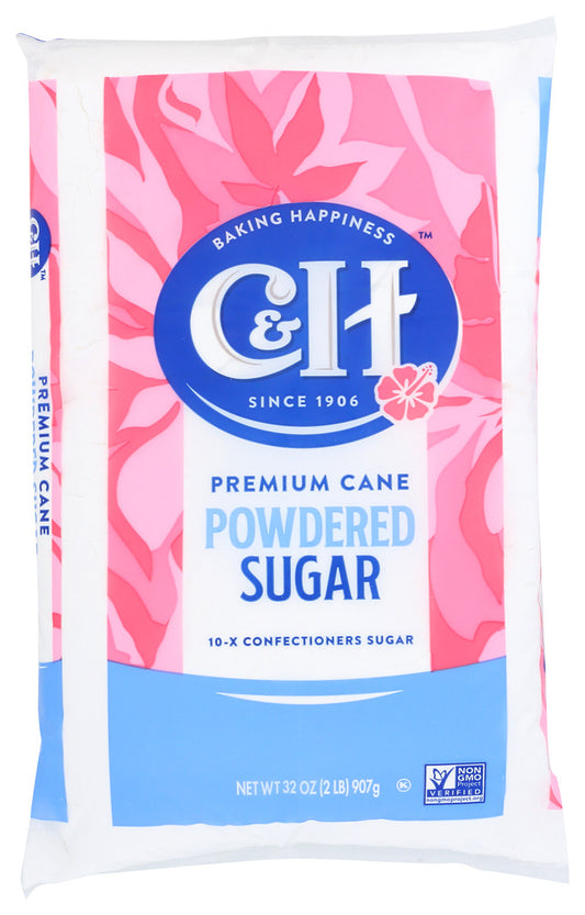 C & H: Sugar Powdered Pure Cane, 2 LB