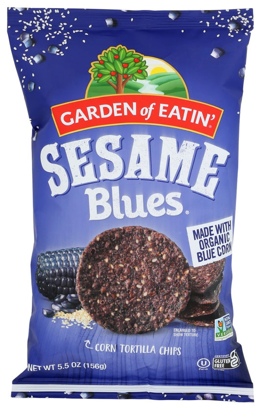 GARDEN OF EATIN: Sesame Blues Tortilla Chips, 5.5 oz