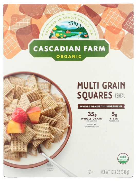 CASCADIAN FARM: Multi Grain Squares Cereal, 12.3 oz