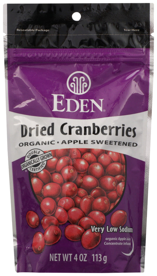 EDEN FOODS: Organic Dried Cranberries Apple Sweetened, 4 oz