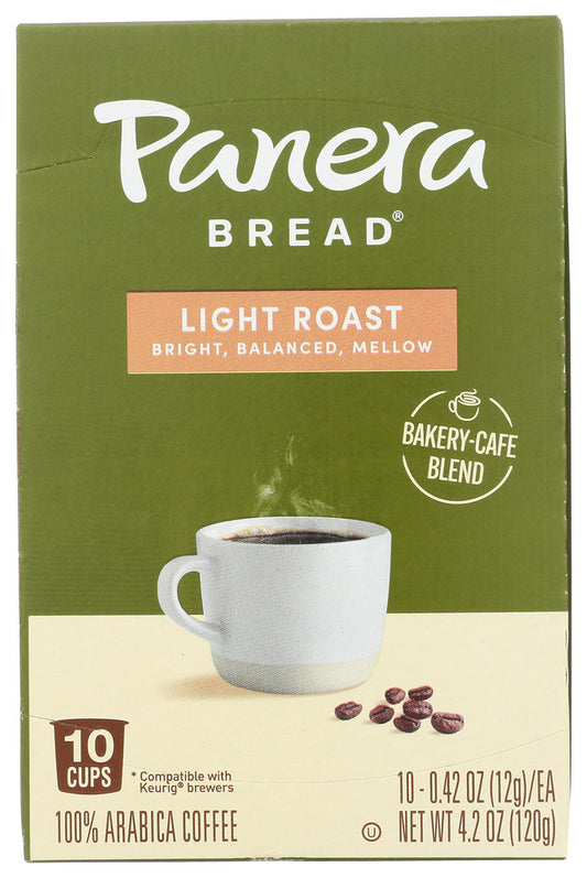 PANERA BREAD: Light Roast Single Serve Coffee, 10 ea