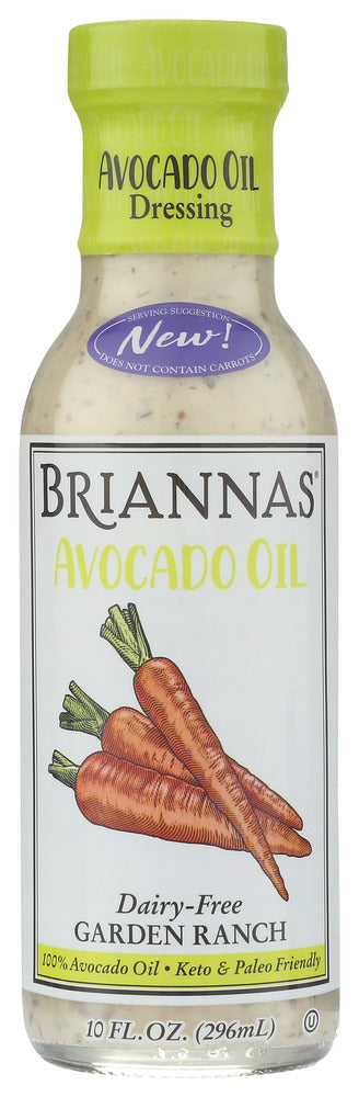BRIANNAS: Dairy Free Garden Ranch Avocado Oil Dressing, 10 oz