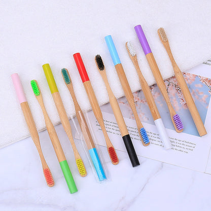 Bamboo Toothbrush with Custom Logo and Kraft Paper Box