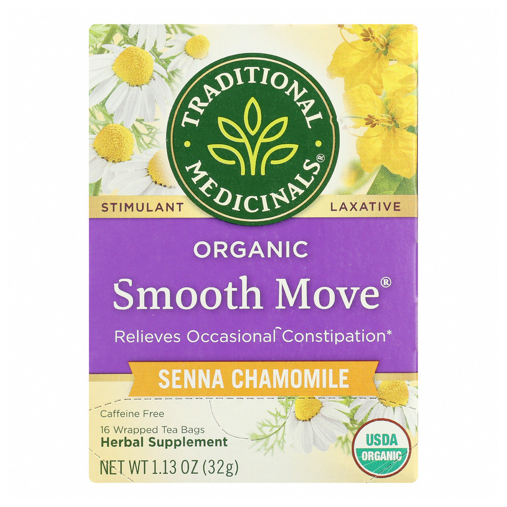 TRADITIONAL MEDICINALS: Organic Smooth Move Chamomile Herbal Tea 16 Tea Bags, 1.13 oz