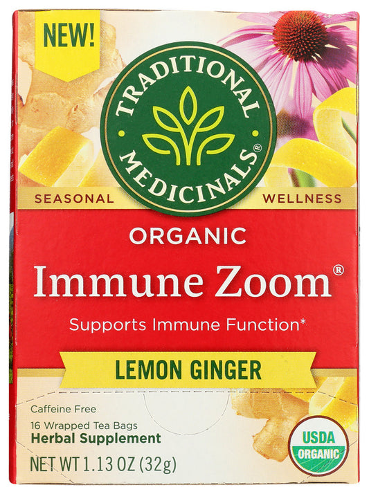 TRADITIONAL MEDICINALS: Tea Immune Zoom Lemon Gin, 16 bg