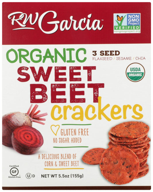 RW GARCIA: Organic Sweet Beet Crackers, 5.5 oz