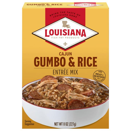 LOUISIANA FISH FRY: Mix Cajun Gumbo with Rice, 8 oz