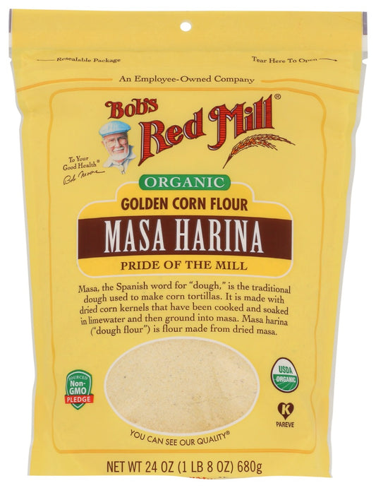 BOB'S RED MILL: Organic Golden Corn Flour Masa Harina, 24 oz