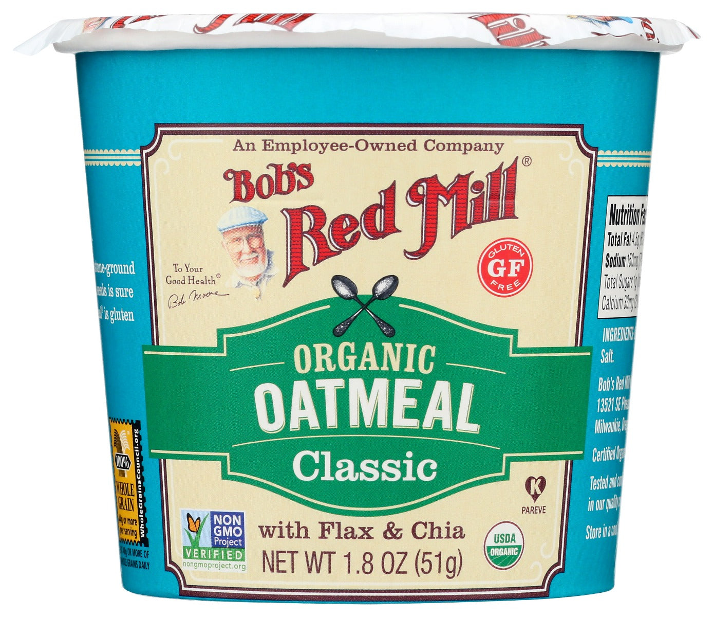 BOBS RED MILL: Organic Oatmeal Classic, 1.8 oz