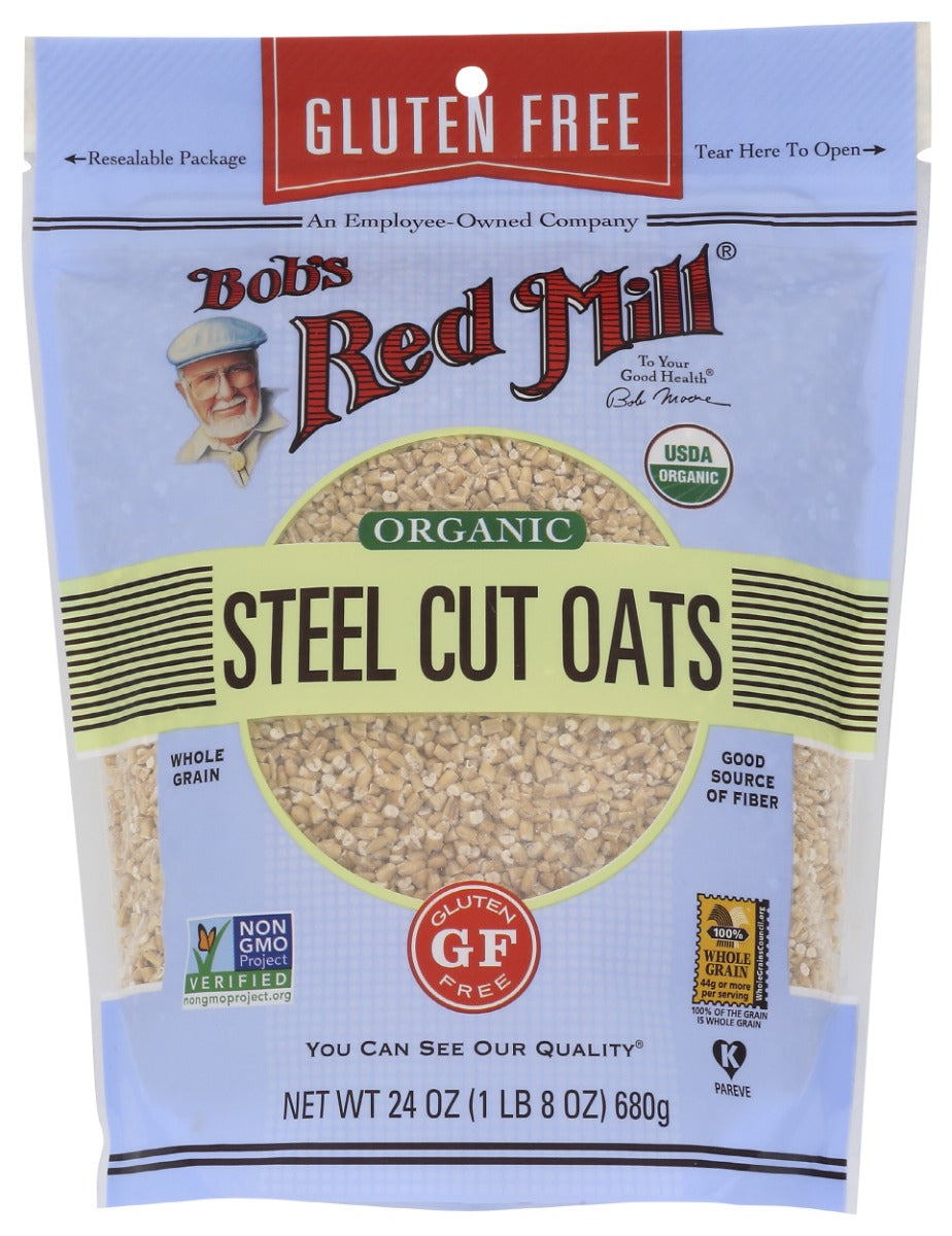 BOBS RED MILL: Gluten Free Organic Steel Cut Oats, 24 oz