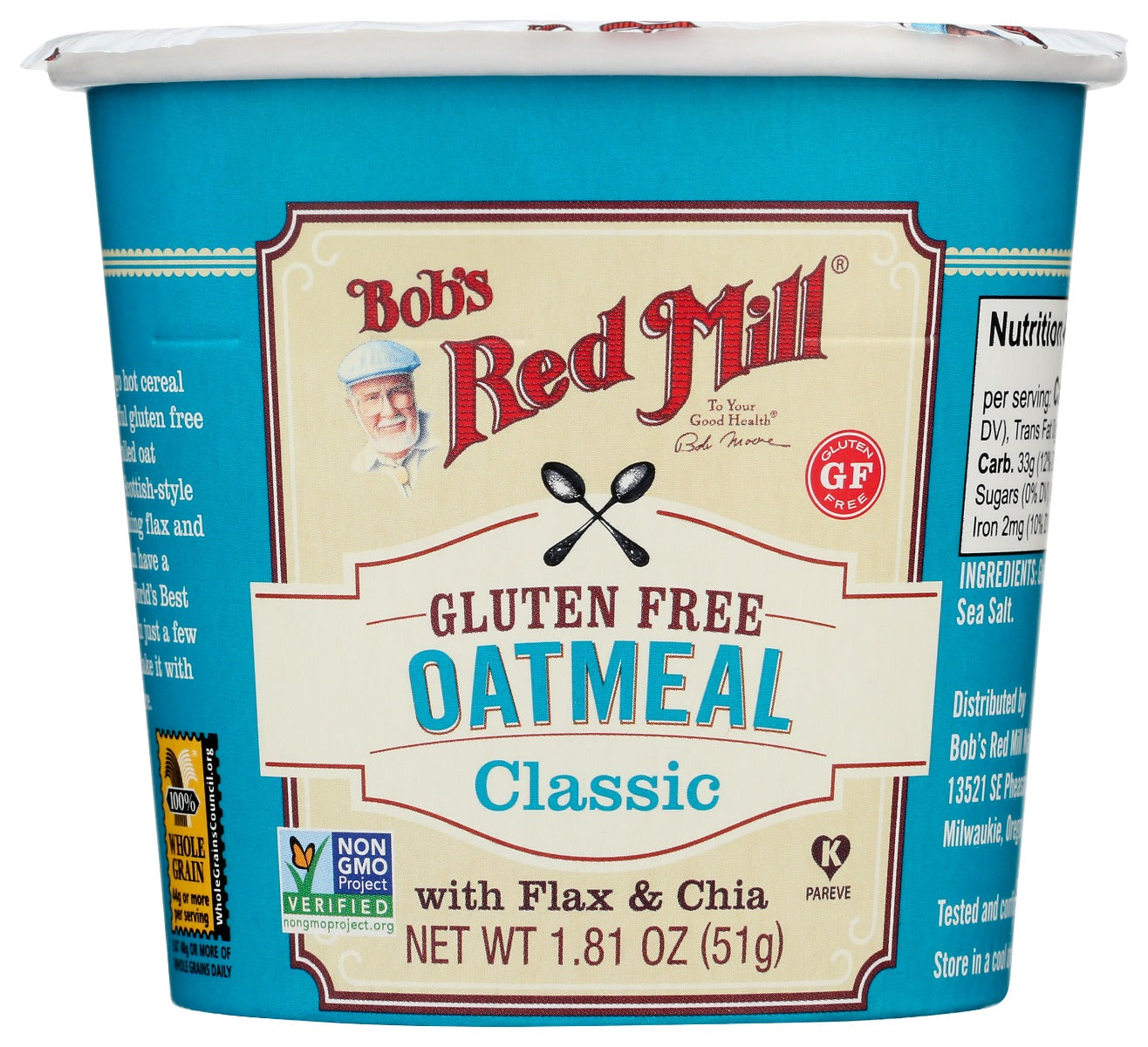 BOBS RED MILL: Gluten Free Oatmeal Cup Classic, 1.81 oz