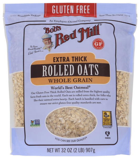 BOBS RED MILL: Gluten Free Extra Thick Rolled Oats, 32 oz